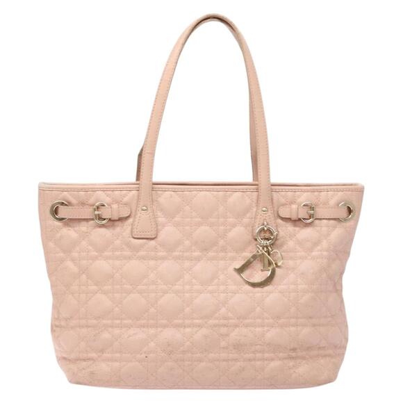 DIOR Canage Tote Bag Coated Canvas Pink Gold - Picture 2 of 12